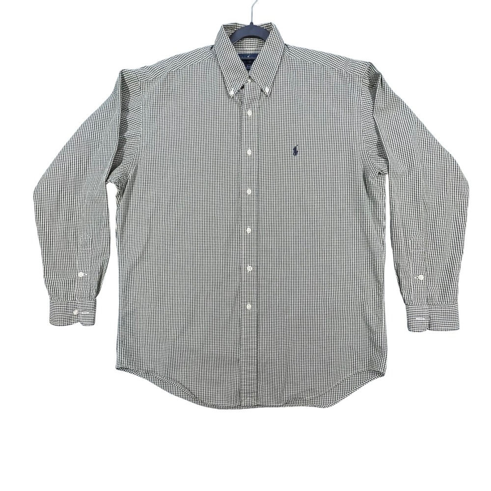 Ralph Lauren Green Gingham Blake Button Down Shirt Mens M